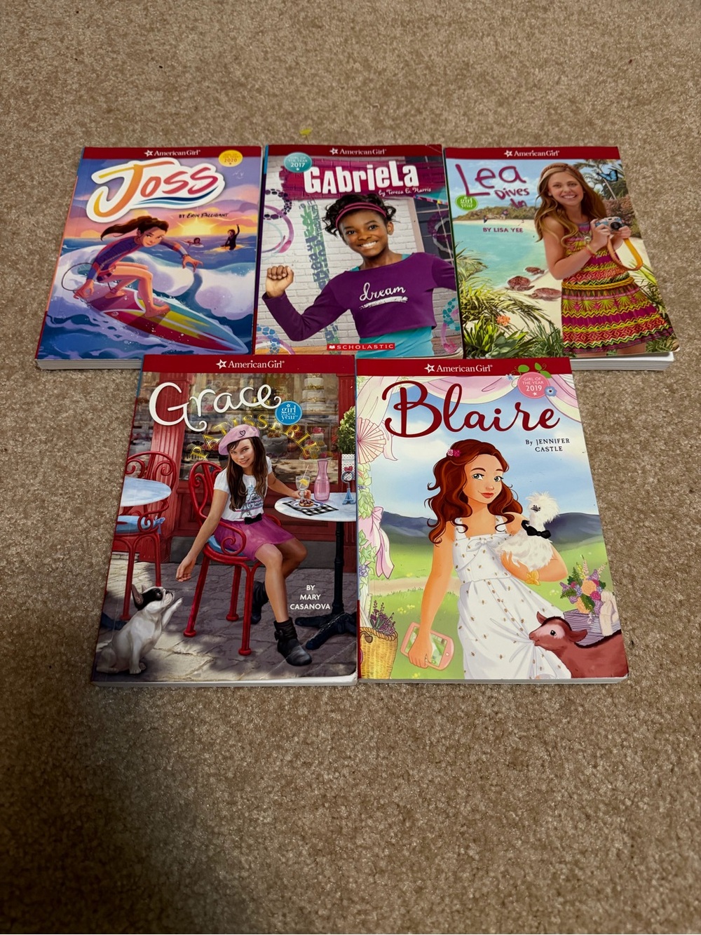 Lot of 5 American Girl "Girl of the Year" paperback chapter books